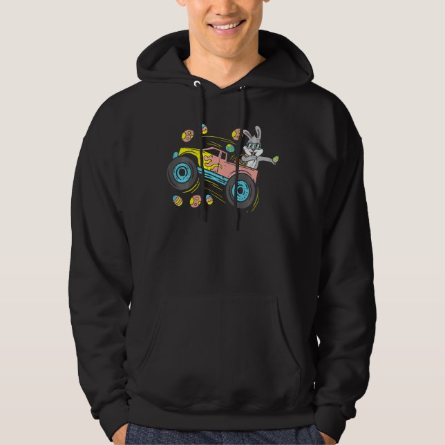 Moletom Crianças Dabbing Easter Bunny No Monster Truck Dab (Frente)