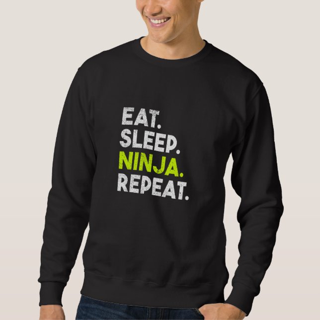 Moletom Crianças Dormem Ninja Repete Ninja (Frente)