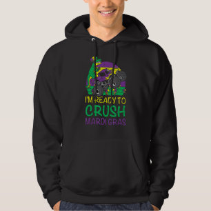 Moletom Crianças Esmagam Mardi Gras Dino Monster Truck Fun