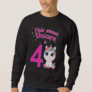 Moletom Crianças Este Doce Unicórnio É O Quarto Aniversári