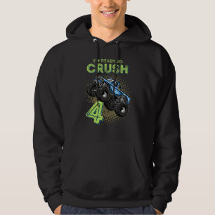 Moletom Crianças, estou pronto para esmagar 4 Monstros, 4