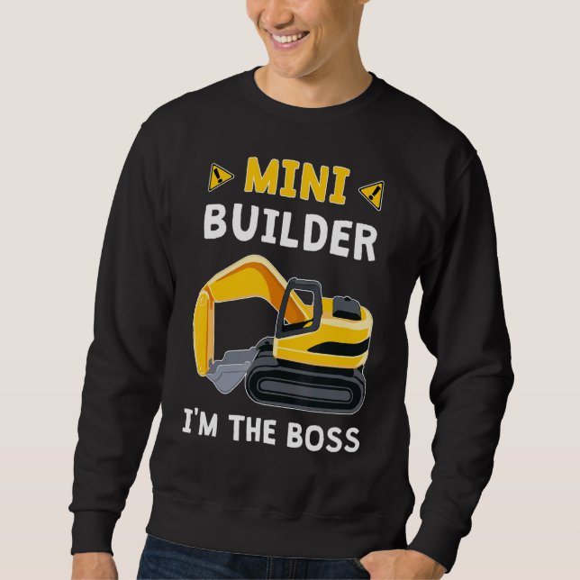 Moletom Crianças Meninos Toddler Mini Builder Eu sou o che (Frente)