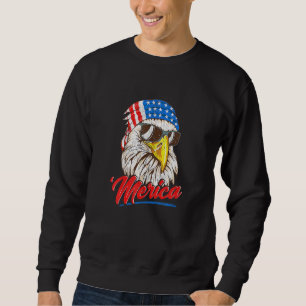Moletom Crianças Merica Merica Eagle Gritando Águia