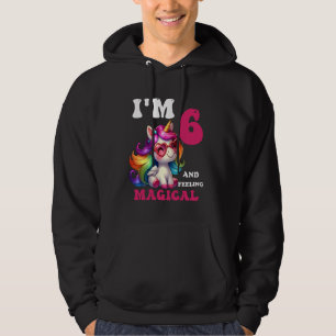 Moletom Crianças Unicorn 6 Aniversário Eu tenho 6 anos Rap