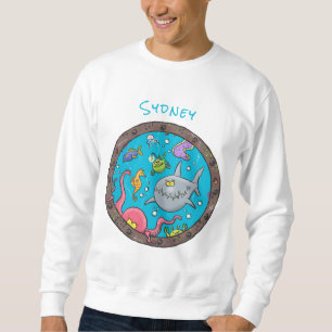 Moletom Criaturas marinhas engraçadas desenho de desenhos