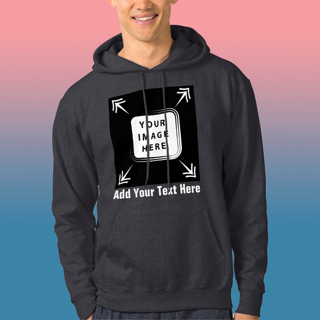 Moletom Crie Seus Próprios presentes personalizados de Mod (Zazzle Create Your Own Custom Template Personalized Gifts Hoodie (Front) upload add your logo here)