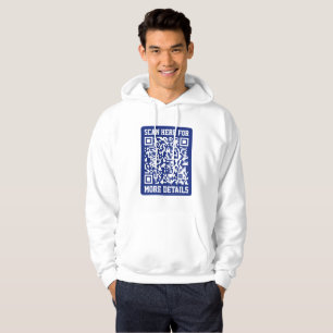 Moletom Crie um código QR escaneável Azul Marinho (editá