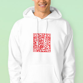 Moletom Crie um código QR vermelho digitalizável (editável