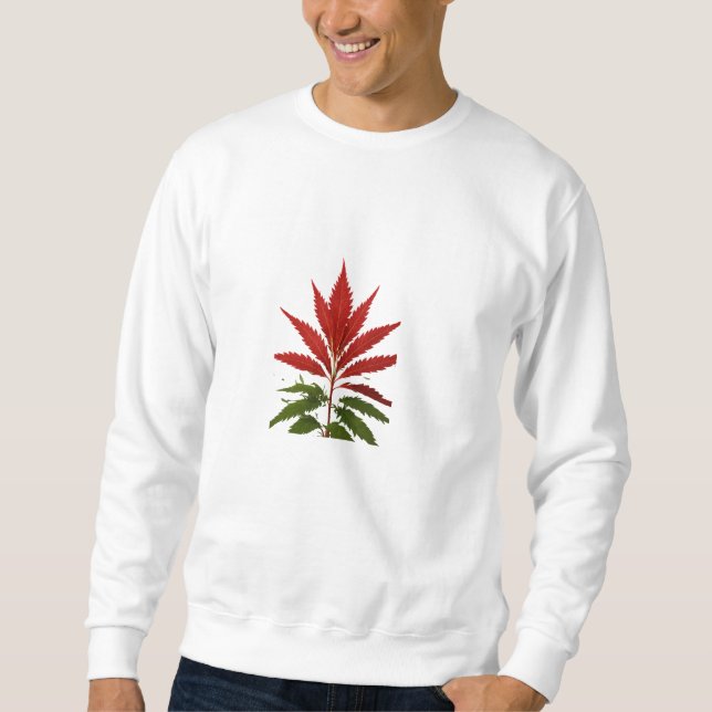 Moletom Crimson Leaves Aesthetic Basic Sweatshirt – Outono (Frente)