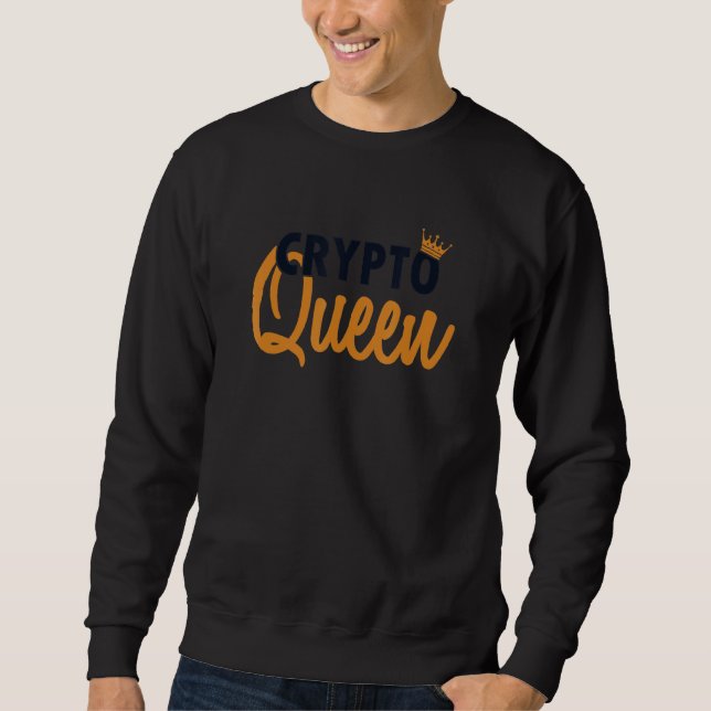 Moletom Cripto Queen Blockchain Crypto Crypto Cryptocurren (Frente)