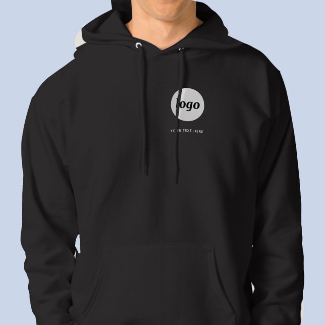 Moletom Crista Promocional Empresarial Simples com Logotip (Logo and custom text crest business promotional or uniform hoodie)