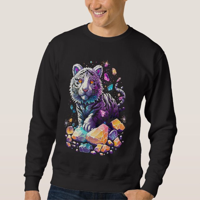 Moletom Cristais Esotéricos de Tigre Ilustração Fofa 7 (Frente)