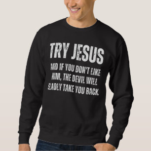 Moletom Cristão Tenta Jesus Mensagem Religião