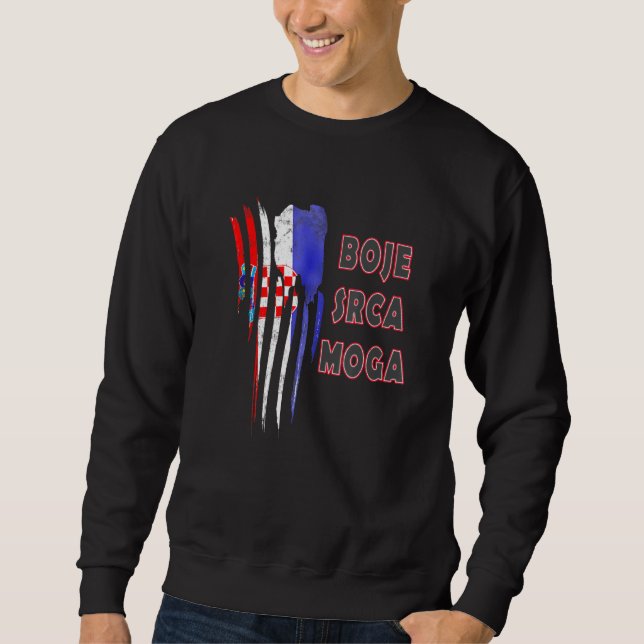 Moletom Croácia Boje Srca (Frente)