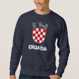 Moletom Croácia com casaco de armas