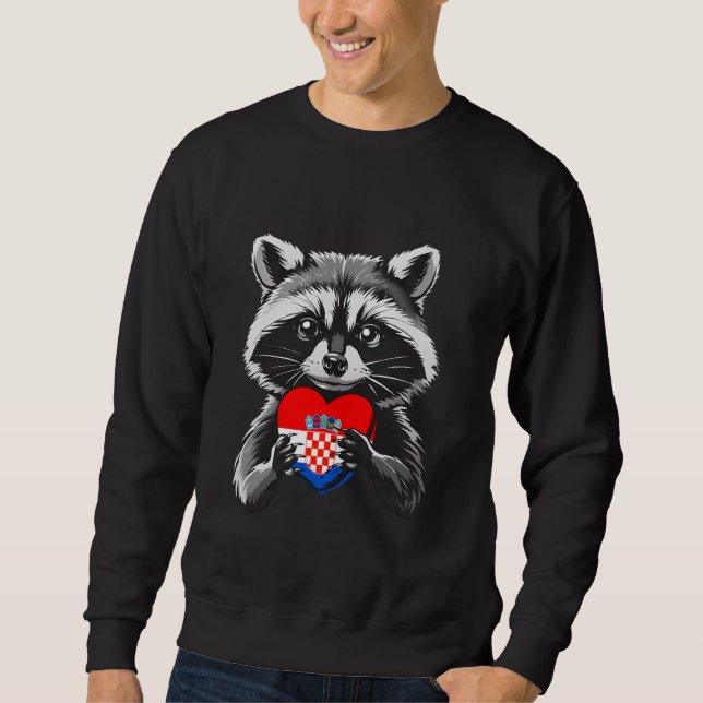Moletom Croácia Flag Lemur Heartic Roots Croata P (Frente)