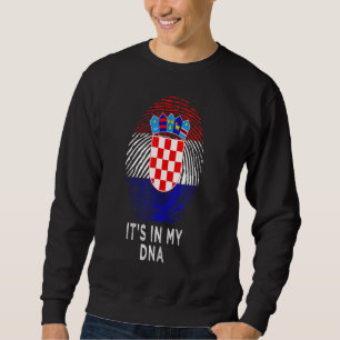 Moletom Croata está no meu Dna Fingerprint Croácia Flag P