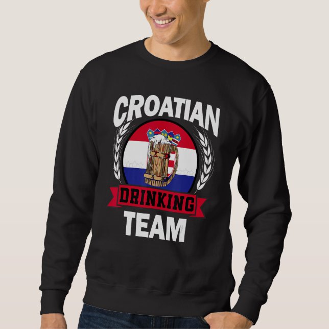 Moletom Croatian Part Drinking Team Croatia Flag Beer Part (Frente)