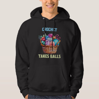 Moletom Crochet Takes Balls Knitting Saying Slogan Quote