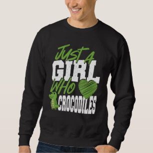 Moletom Crocodilo Alligator Apenas Uma Menina Que Ama Croc