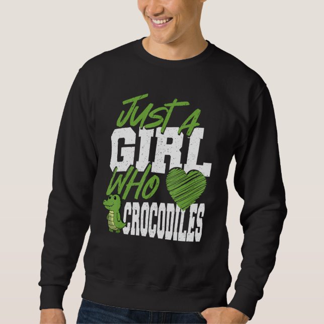 Moletom Crocodilo Alligator Apenas Uma Menina Que Ama Croc (Frente)