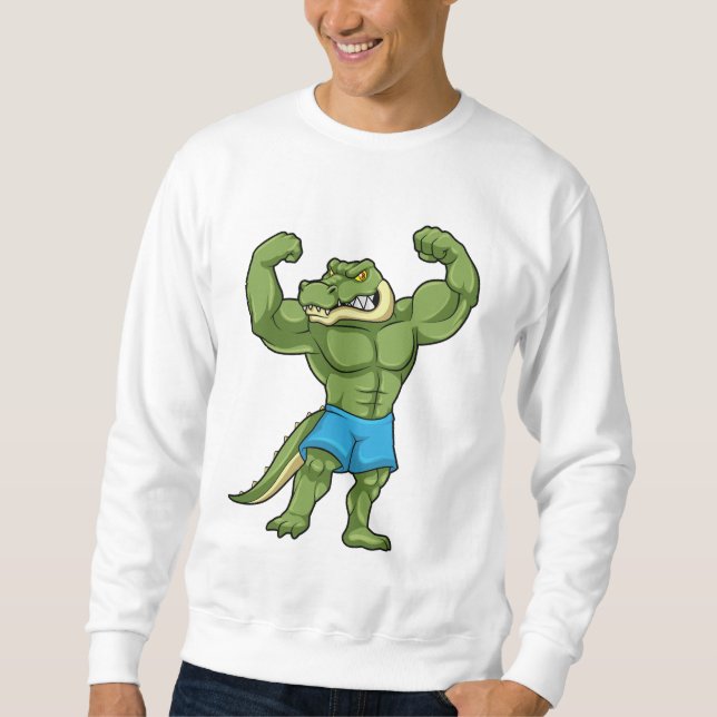 Moletom Crocodilo como Bodybuilder extreme (Frente)