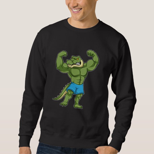 Moletom Crocodilo como Bodybuilder extreme (Frente)