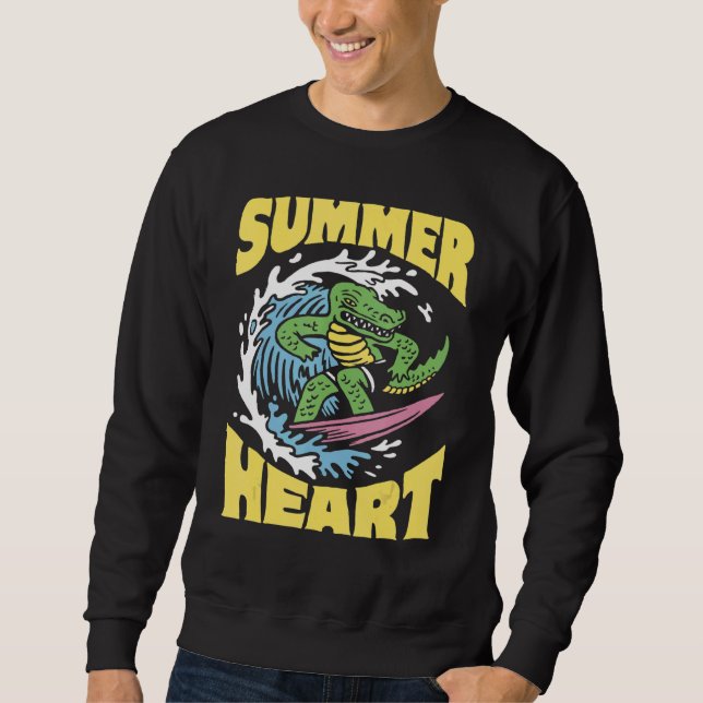 Moletom Crocodilo de Verão de Alligador de Surfe (Frente)