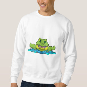 Moletom Crocodilo em Nadação na Água