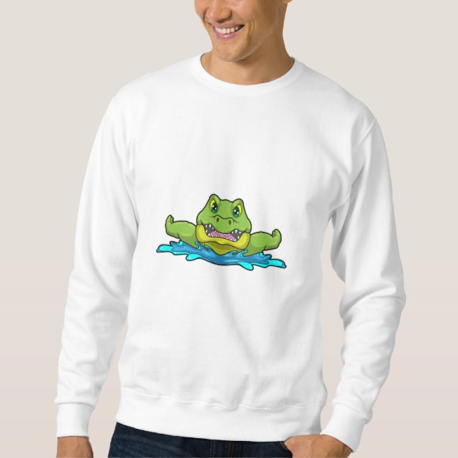 Moletom Crocodilo em Nadação na Água (Frente)