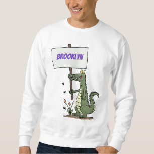 Moletom Crocodilo engraçado, alinhador com cartoon