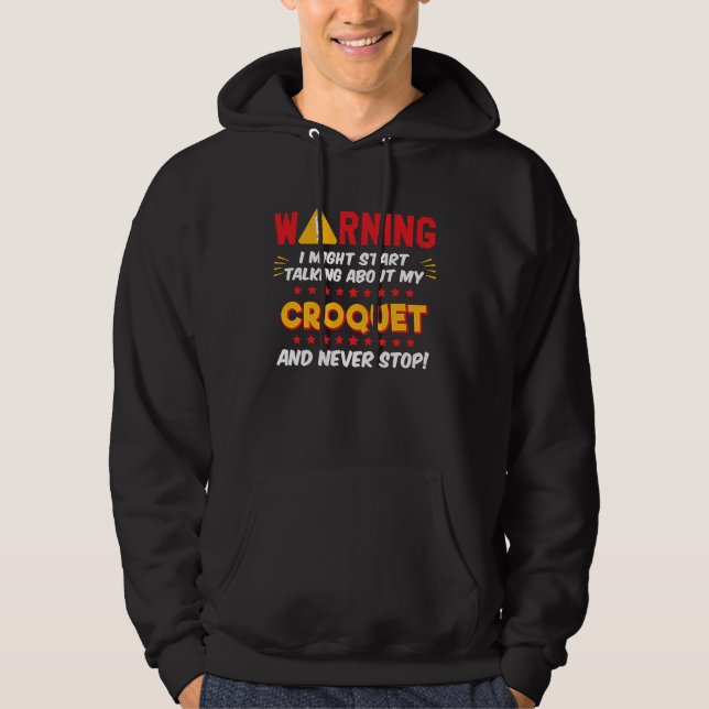 Moletom Croquet Game Player Saying Joke Graphic (Frente)