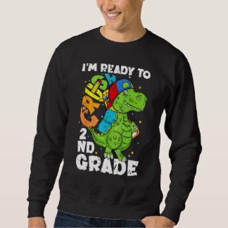 Moletom Crush 2nd Grade Rex Dinosaur Back To School Boys K