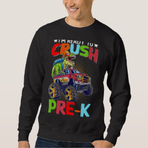 Moletom Crush Pre K Dinossaur Monster Caminhão De Volta À