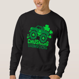 Moletom Cruzando Shamrocks Monster Truck Rua Irlandesa Pat