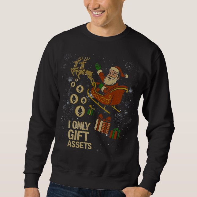 Moletom Crypto Sleigh Ride™ Natal para Stakers de ETH (Frente)