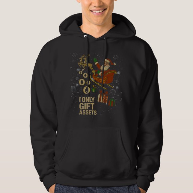 Moletom Crypto Sleigh Ride™ Papai Noel ETH Blockchain Cren (Frente)
