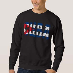 Moletom Cuba: bandeira cubana mapeia cuba para mulheres e 