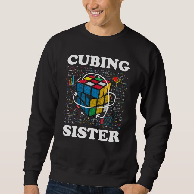 Moletom Cubing Sister Speed Cubing Math (Frente)
