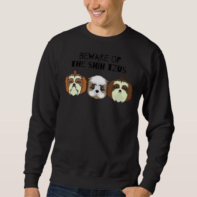 Moletom Cuidado Com O Shih Tzus (Frente)
