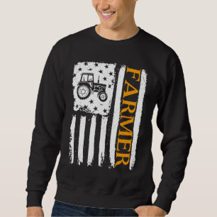 Moletom Cultivo de Trator Patriótico Fazendeiro Bandeira d