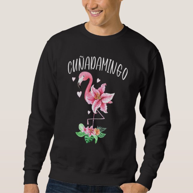 Moletom Cunadamingo Irmã Espanhola Em Direito Flamingo Flo (Frente)