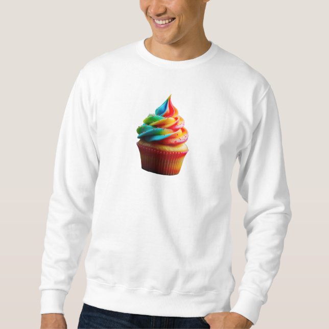 Moletom Cupa de bolo de arco-íris deslumbrante do Slippery (Frente)