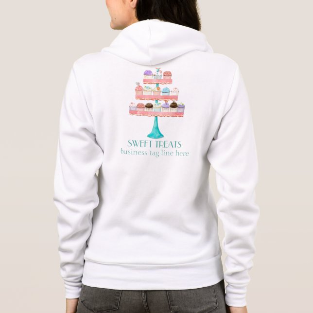 Moletom Cupcake Dessert Baking Bakery - Uniforme de Negóci (Verso)