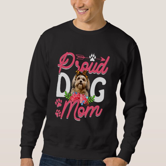 Moletom Curioso Shih Tzu Dog Mãe Dia de as mães 1 (Frente)
