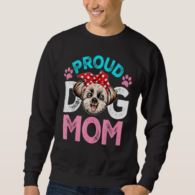 Moletom Curioso Shih Tzu Dog Mãe Dia de as mães 2 (Frente)