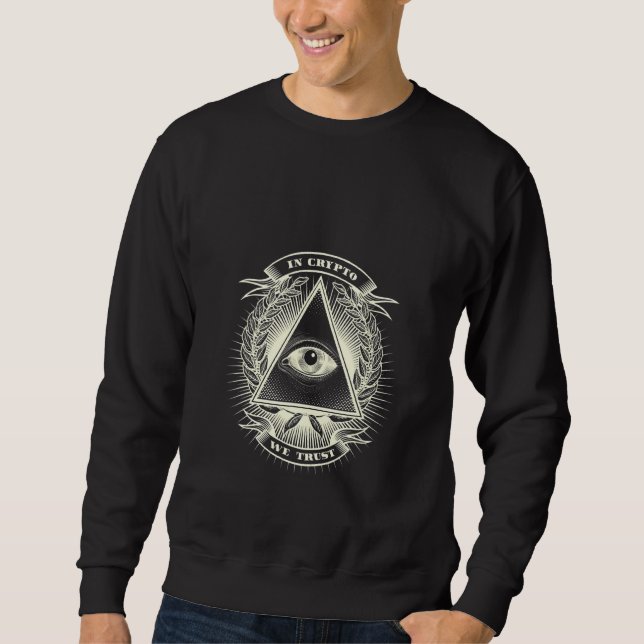 Moletom Curva Digital Bitcurrency Illuminati Eye Cryptocur (Frente)