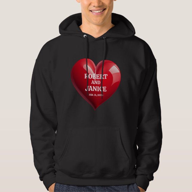 Moletom Custom valentines day personalize heart gift (Frente)