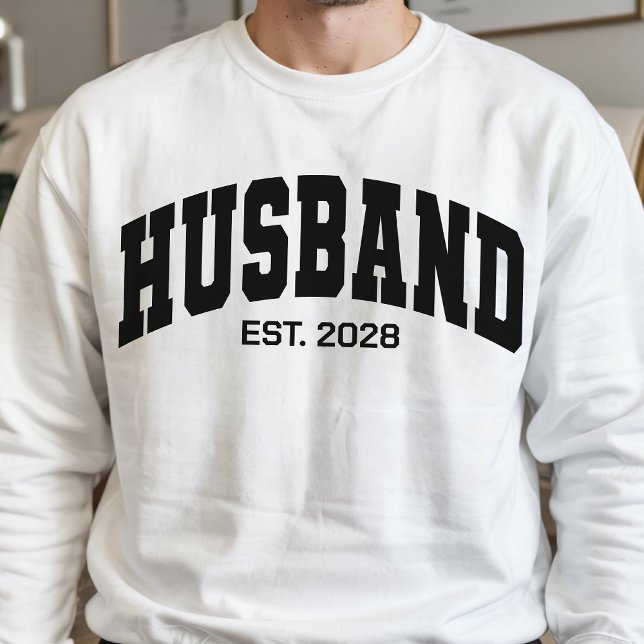 Moletom Custom Wife and Husband Sweatshirt, Wedding Gift (Engagement Sweatshirt for couples, Wifey Hubby matching outfits, Bachelorette party bride gifts)