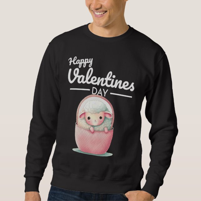 Moletom Cute Animal Heart Panda  Happy Valentine Day  37 (Frente)